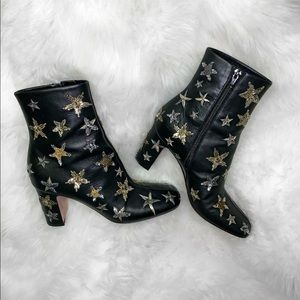 Valentino Black Star Embellished Boots/Booties